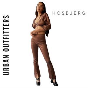 NEW Hosbjerg Urban Outfitters UO Elora Split Brown Hem Pants XL